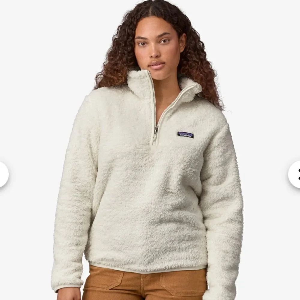 Patagonia Women’s Birch White Los Gatos 1/4 Zip Fleece Pullover!
